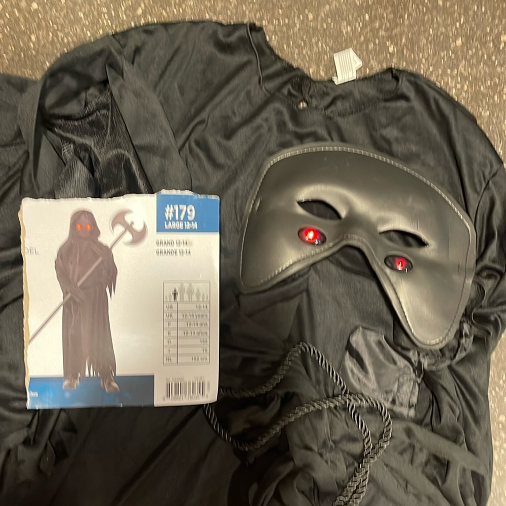 Boys grim reaper costume large